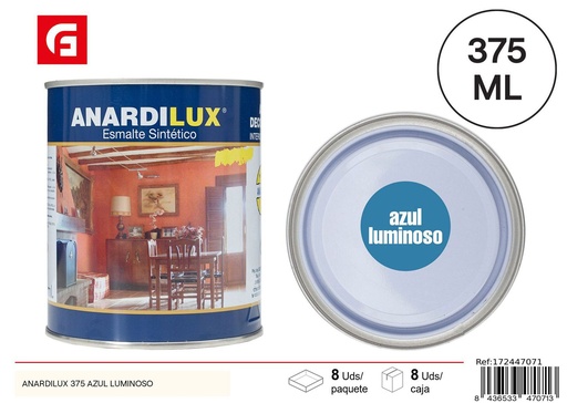 [172447071] Pintura acrílica azul luminoso 375ml - Pinturas de ferretería