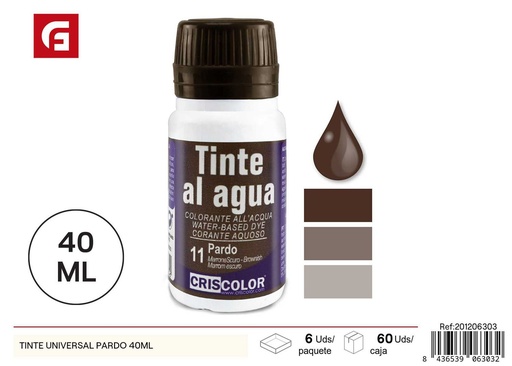 [201206303] Tinte universal pardo 40ml - Pintura y tinte universal