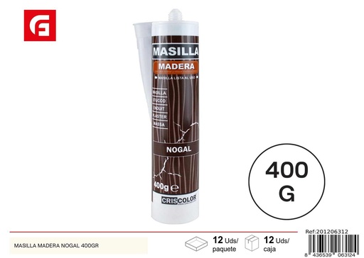 [201206312] Masilla de madera nogal 400gr - Reparación y mantenimiento