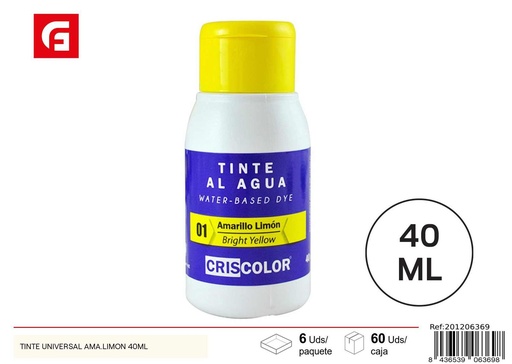 [201206369] Tinte universal amarillo limón 40ml - Pintura y tinte universal
