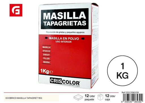 [201206530] Masilla tapagrietas Criscor 1kg - Material de construcción