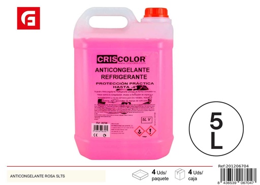 [201206704] Anticongelante rosa 5L - Accesorios para automóviles
