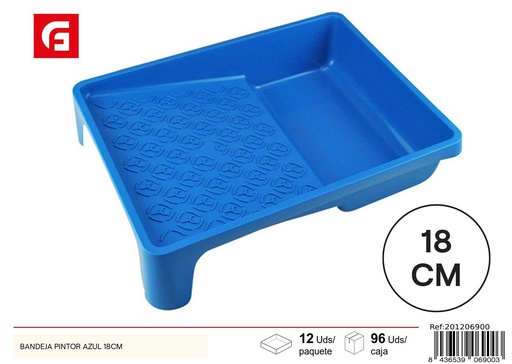 [201206900] Bandeja pintor azul 18cm - Accesorios de pintura y ferretería