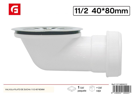 [157480022] Válvula de desagüe para bañera 1 1/2 40*80 mm 
