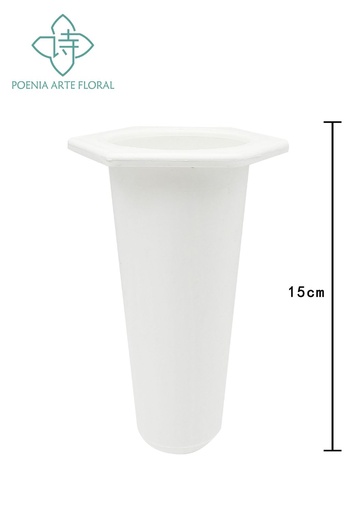 [8437014669114] Cono hexagonal de flores plásticas - Decoración de jardín