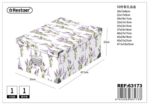 [63173] Caja de regalo 10 piezas - Artículos para regalo y almacenamiento