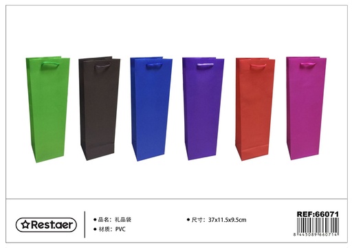 [66071] Bolsa de vino PVC 37*11.5*9.5CM - Artículos de regalo