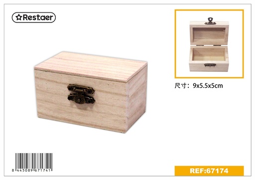 [67174] Cajita de madera 9x5.5x5 cm - Envases de madera