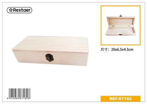 [67182] Caja de madera 20x6.5x4.3cm - Artículos de regalo