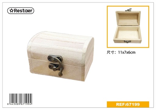 [67199] Caja de madera arcos 11x7x6cm - Artículos de regalo de madera
