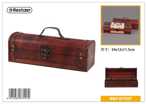 [67557] Caja de madera para vino 34x12x11.5 cm - Artículos de regalo