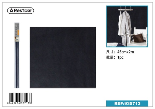 [935713] Papel tapiz negro 45CM*2.0M - Rollo adhesivo para decoración del hogar