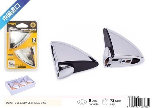 [00365] Soporte de balda de cristal 2 piezas - Accesorios para muebles