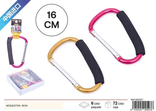 [00507] Mosquetón de esponja 16cm para senderismo