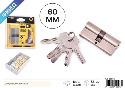[00573] Cilindro de puerta 60mm - Accesorios de ferretería