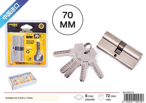 [00574] Bombín de puerta 70 mm - Accesorios de ferretería