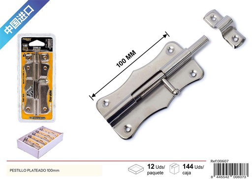 [00607] PESTILLO NICKEL 100 mm - Ferretería y accesorios
