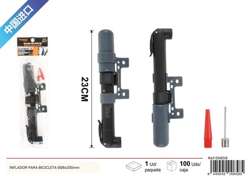 [00658] Inflador para bicicleta Ø26x230mm - Accesorios de bicicleta