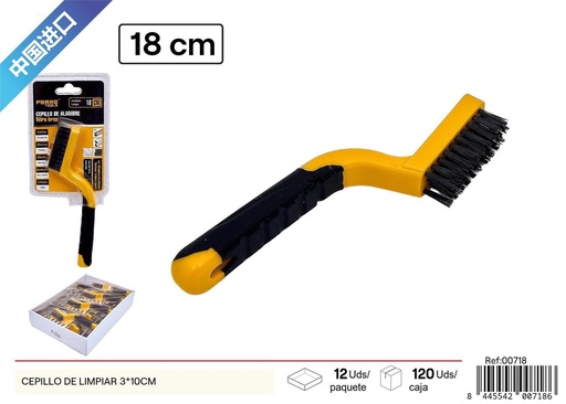 [00718] Cepillo de limpieza con mango plástico 3*10cm - Herramientas de limpieza