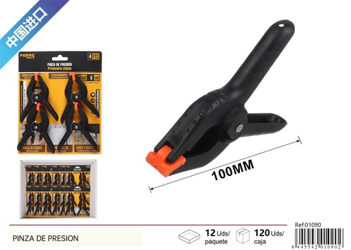 [01090] Pinza de presión de nylon 3in 80mm (4pcs) - Accesorios de ferretería