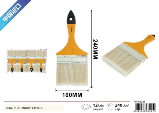 [01245] Brocha de pintura 64mm - Accesorios de pintura y ferretería