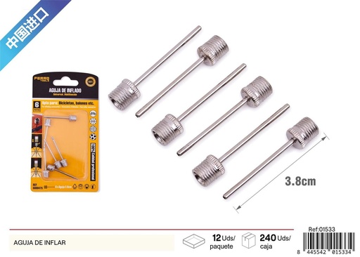 [01533] Aguja de inflar 6 piezas - Accesorios de bicicleta