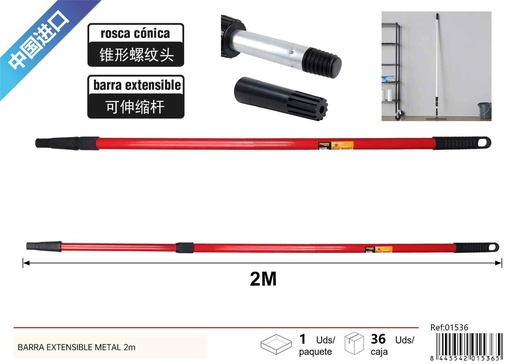 [01536] Barras extensibles de metal de 2 m - Pintura