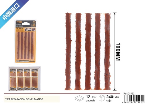 [01592] Tira Reparación de Neumático 5Pcs - Accesorios de Automóvil