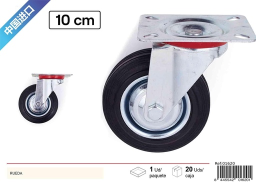 [01620] Rueda industrial 100 mm - Accesorios de ferretería