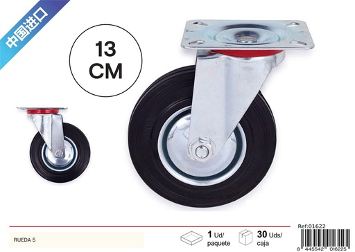 [01622] Rueda industrial 100mm - Accesorios de ferretería