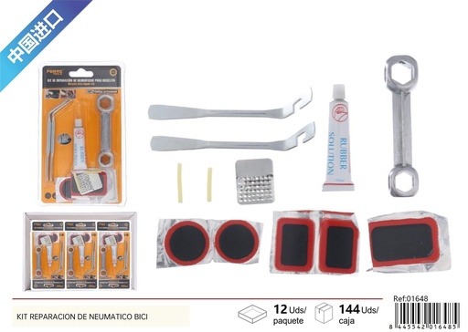 [01648] kit de reparación de neumáticos para bicicleta - Accesorio de automóvil