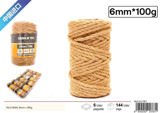 [01787] Hilo sisal 6 mm*100g - Artículos de ferretería