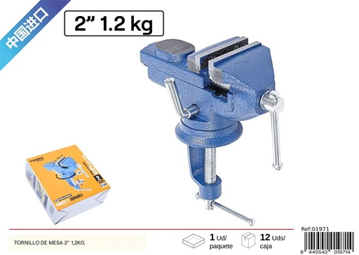 [01971] Tornillo de mesa 2” 1.2 kg - Herramientas de ferretería