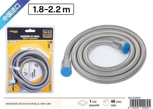 [02089] Manguera de ducha muelle 1.8M-2.2M - Accesorios de baño