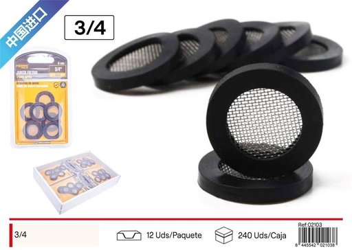 [02103] Arandela de red de 3/4 8 pcs - Accesorios de fontanería