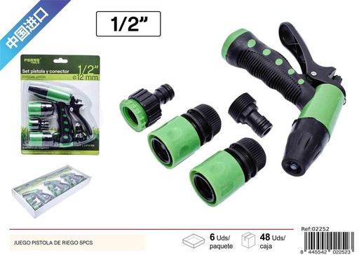 [02252] Juego pistola de riego 5pcs - Herramientas de jardín