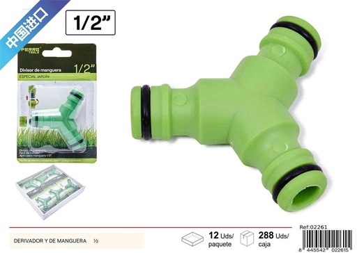 [02261] Derivador de manguera 1/2 - Jardín y accesorios