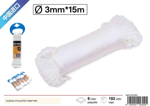 [02302] Cuerda poliéster 3MM*15M - Accesorios diversos