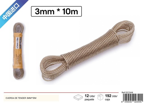 [02344] Cuerda de tender 3.0MM*10M - Artículos de ferretería