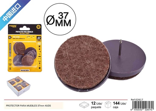 [02617] Protector para Muebles 37mm 4Pcs - Accesorios para Muebles