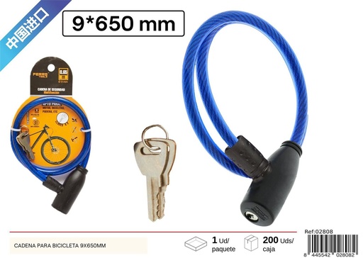 [02808] Cadena para bicicleta 9X650mm - Accesorios para bicicleta
