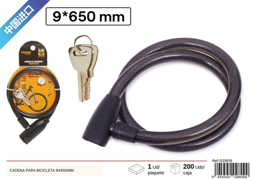 [02809] Cadena para bicicleta de colores 9X650mm - Accesorios para bicicleta