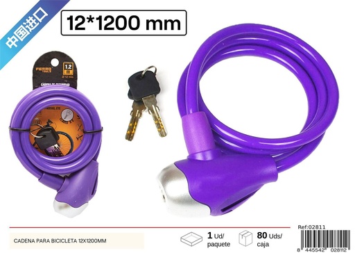[02811] Cadena para bicicleta 12X1200MM - Accesorios de bicicletas