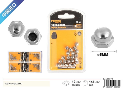 [03372] Tuerca ciega 5mm - Accesorios de ferretería
