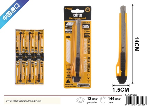 [03548] Cúter profesional 9mm 0.4mm para manualidades y oficina
