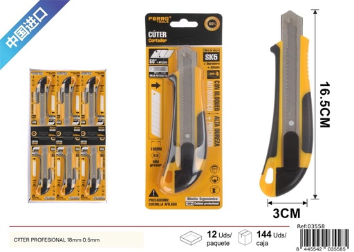 [03558] Cutter profesional 270-18mm SK5 0.5mm - Herramientas de ferretería