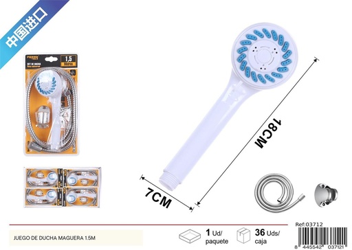 [03712] Juego de manguera de ducha 1.5 m - Accesorios de baño