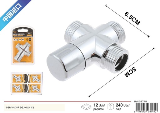 [03748] Válvula desviadora 1/2 - Accesorios de plomería