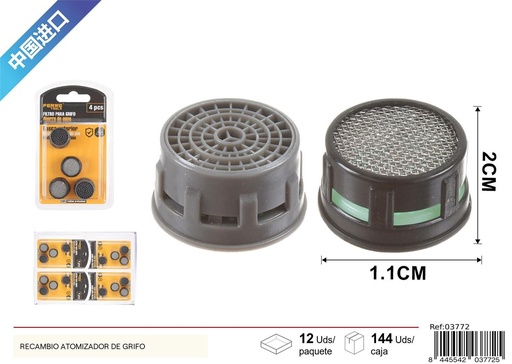[03772] Recambio Atomizador de Grifo 4Pcs - Accesorios de Fontanería
