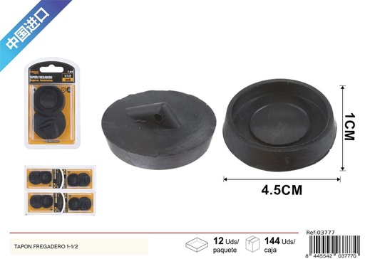 [03777] Tapón de fregadero 1-1/2 2 piezas - Accesorios de ferretería